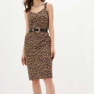 Banana Republic Bi-Stretch leopard Dress size 0